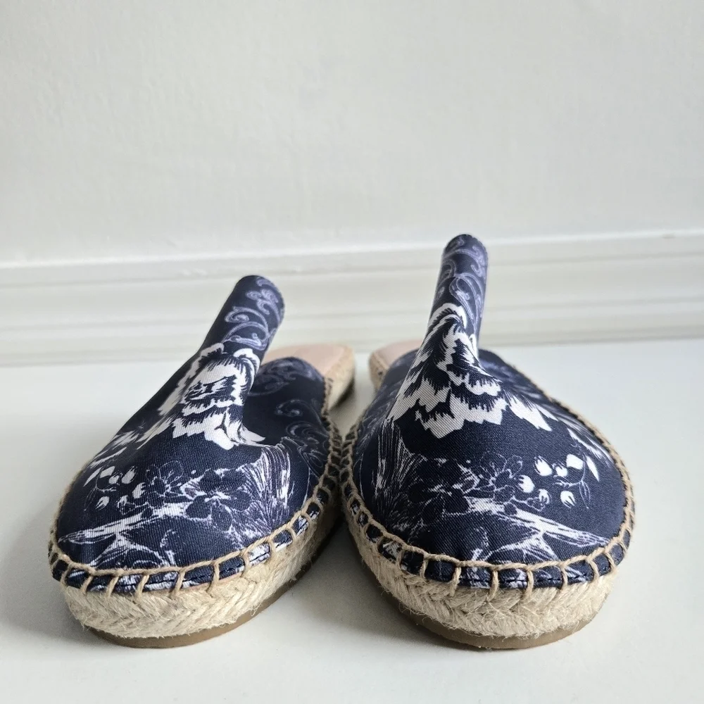 New JOHNNY WAS Olivia Mule Espadrille Flats NWOT Size 8.5